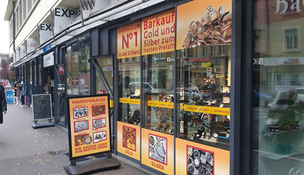 negozio di acquisto di oro a Basilea