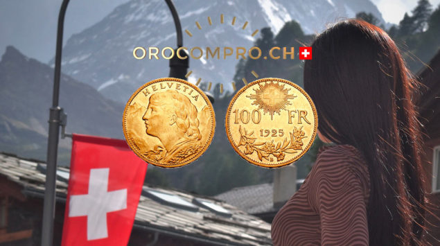 Moneta d'oro Swiss Vreneli